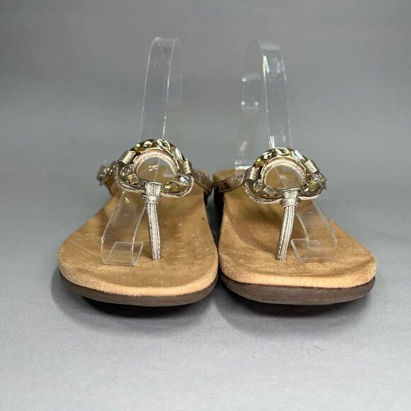 Vionic Ricci Sandals Women's Size 7 Metallic Jeweled Comfort Orthotic Flip Flops - Picture 2 of 11